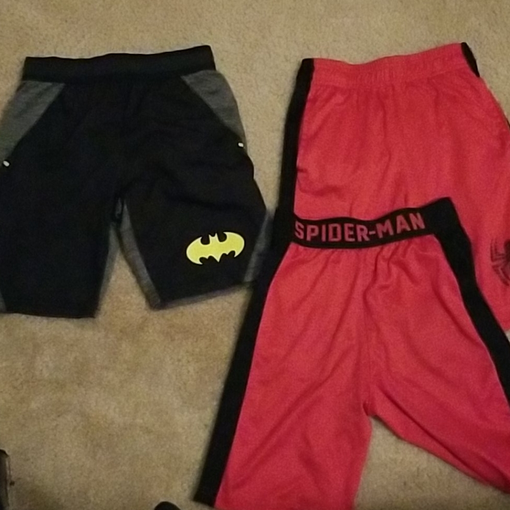 Bundle of boys spiderman batman shorts